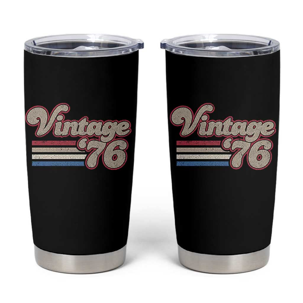 Vintage 50th Birthday Tumbler Cup Retro 1976 50 Year Old Stripes