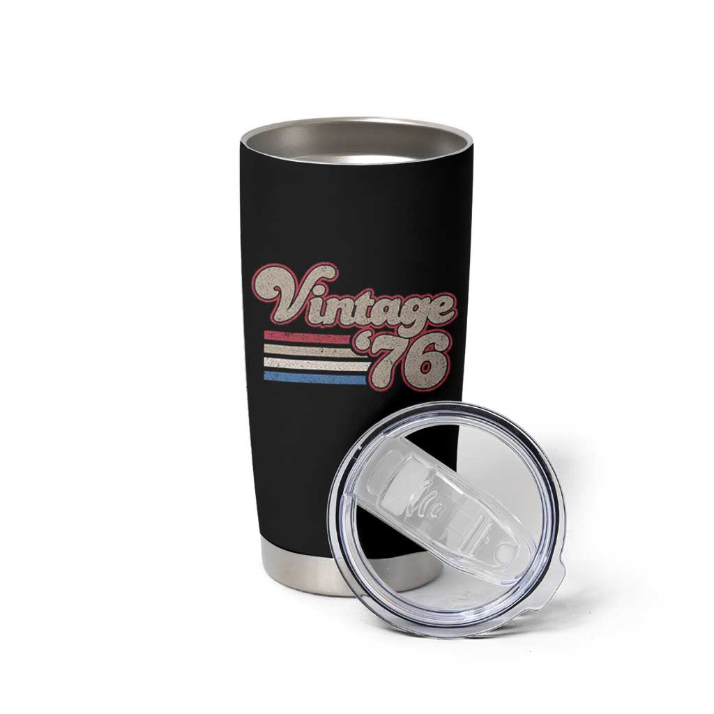 Vintage 50th Birthday Tumbler Cup Retro 1976 50 Year Old Stripes