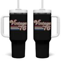 Vintage 50th Birthday Tumbler With Handle Retro 1976 50 Year Old Stripes