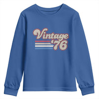 Vintage 50th Birthday Youth Sweatshirt Retro 1976 50 Year Old Stripes