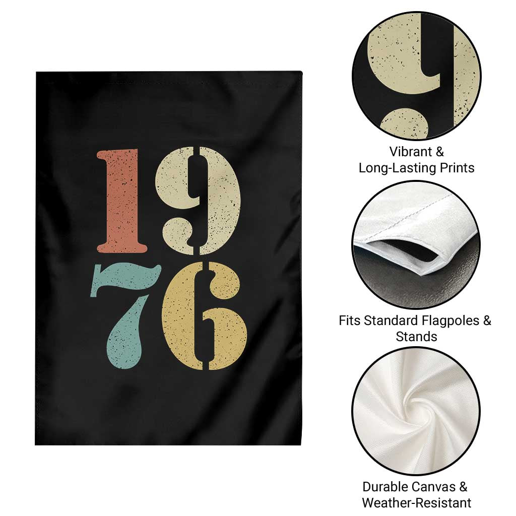 50th Birthday Garden Flag Retro Vintage 1976 50 Year Old Gifts