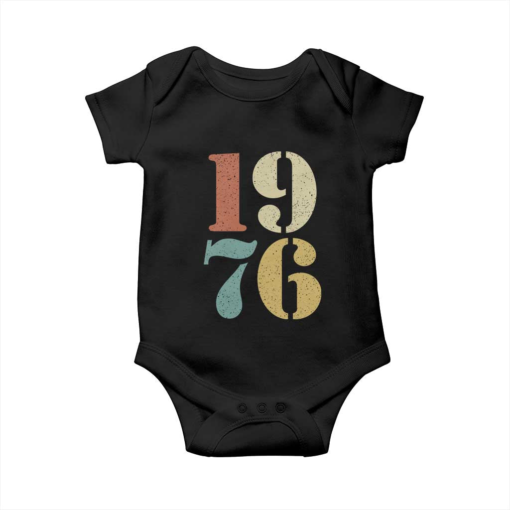 50th Birthday Baby Onesie Retro Vintage 1976 50 Year Old Gifts