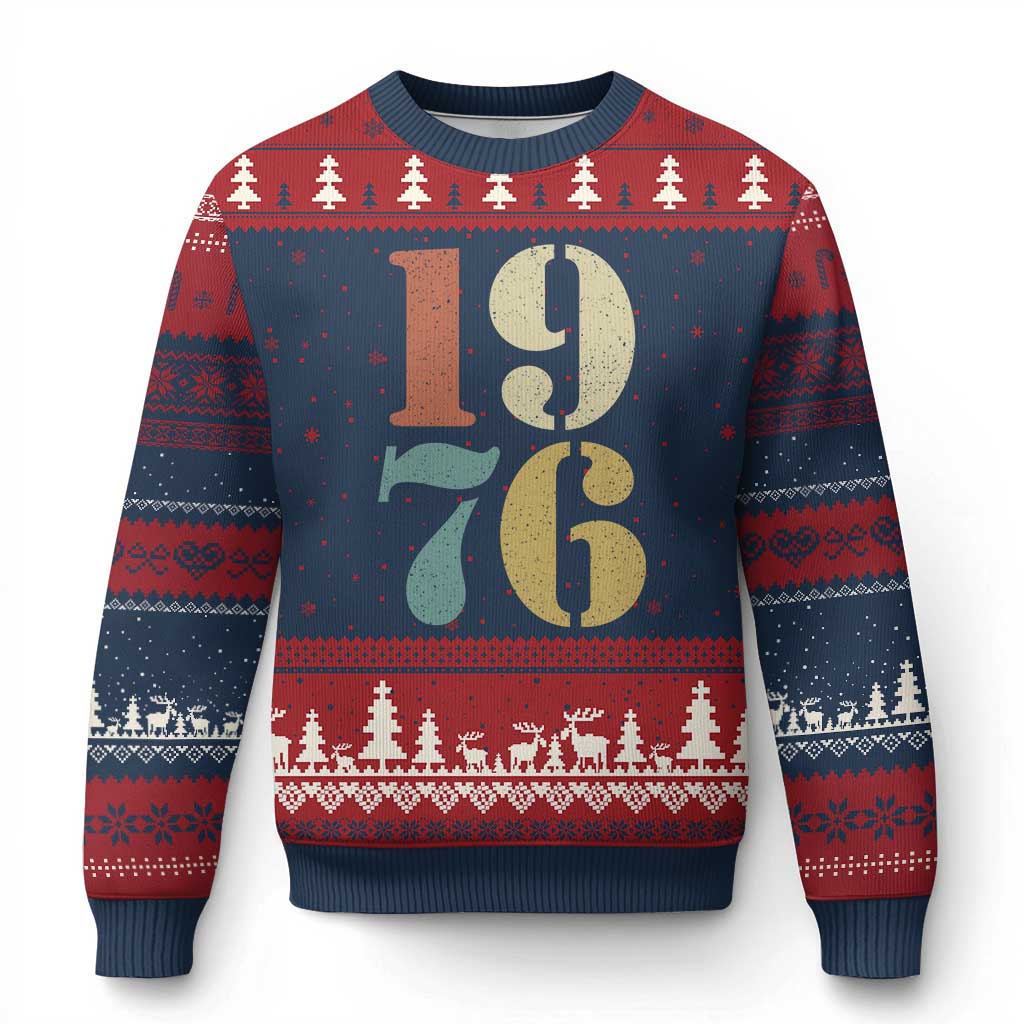 50th Birthday Ugly Christmas Sweater Retro Vintage 1976 50 Year Old Gifts