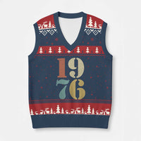 50th Birthday V-Neck Knit Sweater Vest Retro Vintage 1976 50 Year Old Gifts