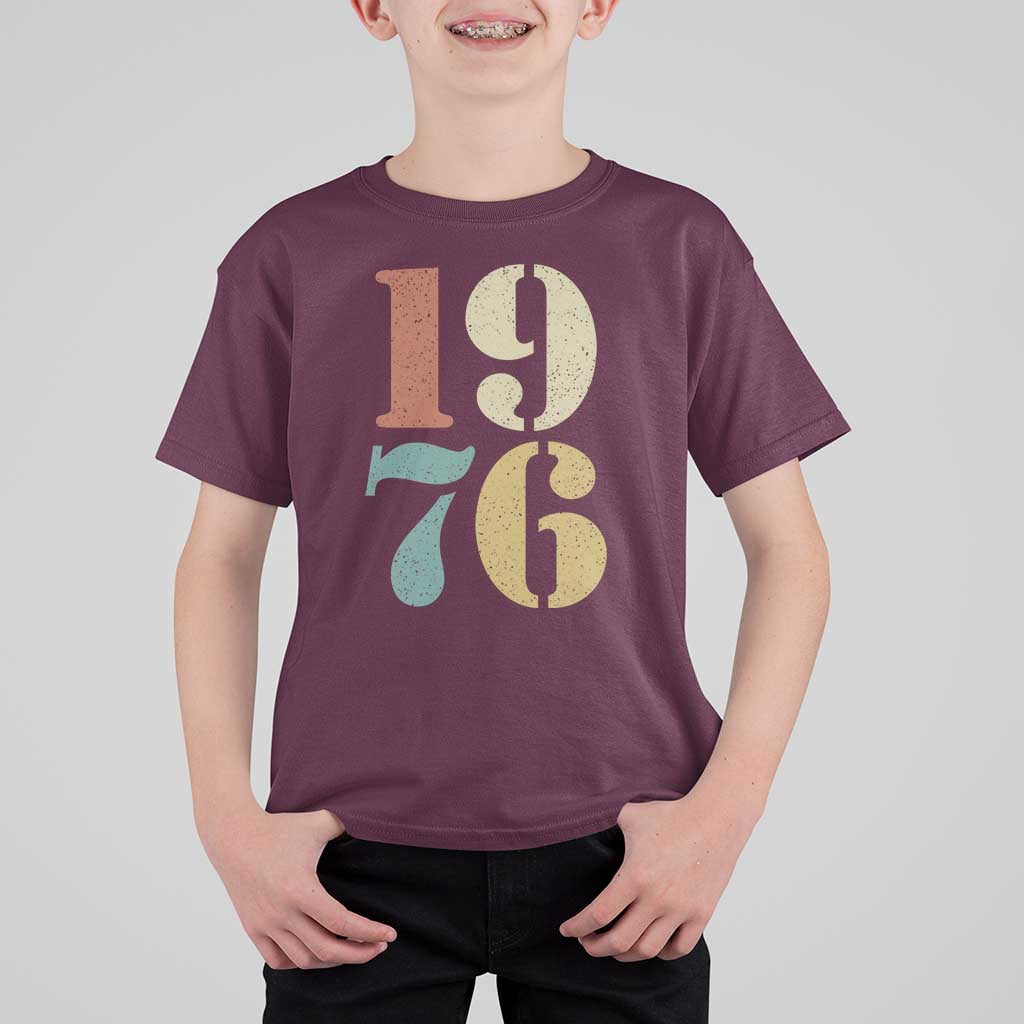 50th Birthday T Shirt For Kid Retro Vintage 1976 50 Year Old Gifts