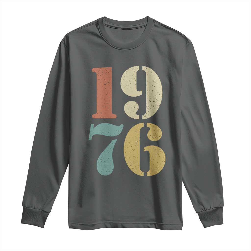 50th Birthday Long Sleeve Shirt Retro Vintage 1976 50 Year Old Gifts