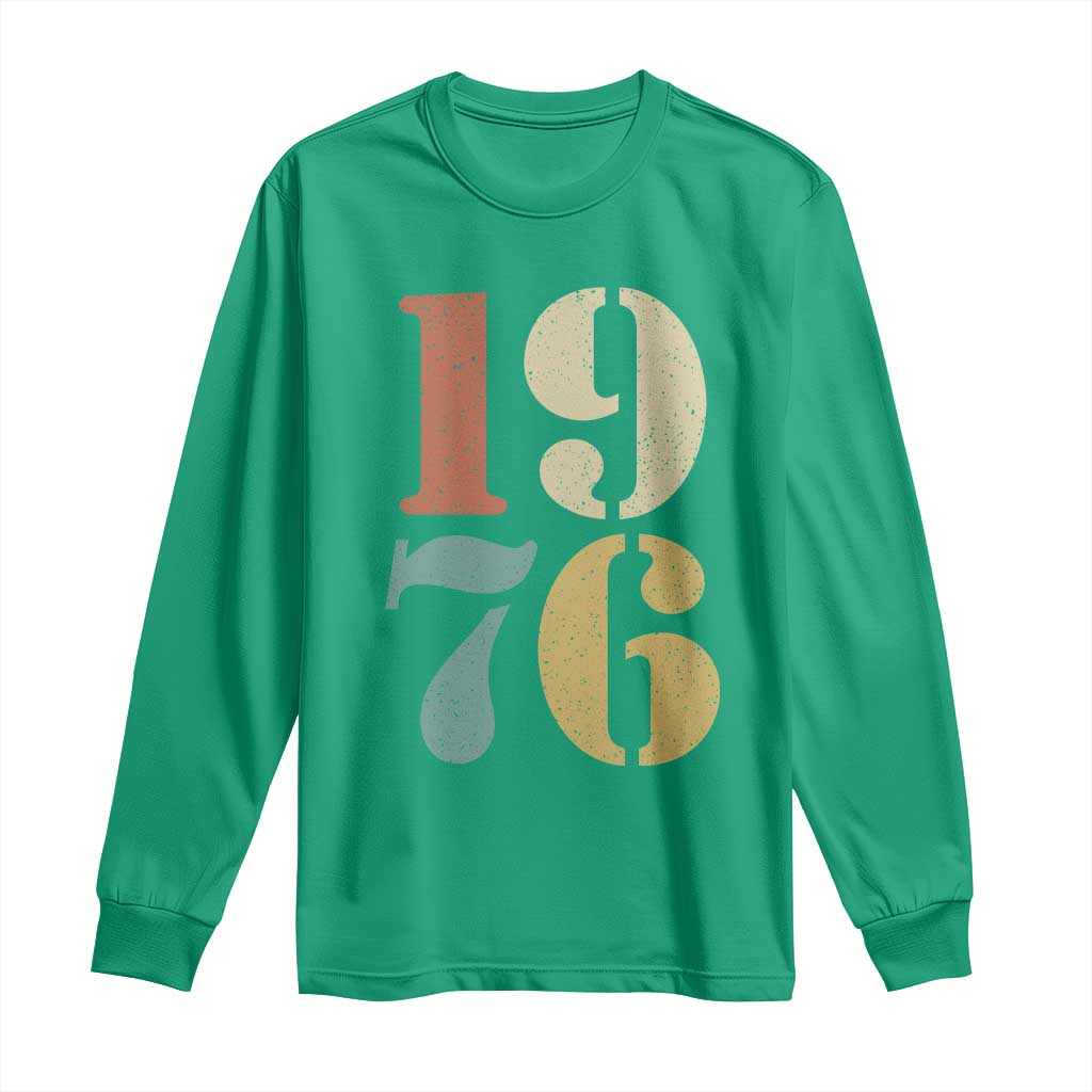 50th Birthday Long Sleeve Shirt Retro Vintage 1976 50 Year Old Gifts