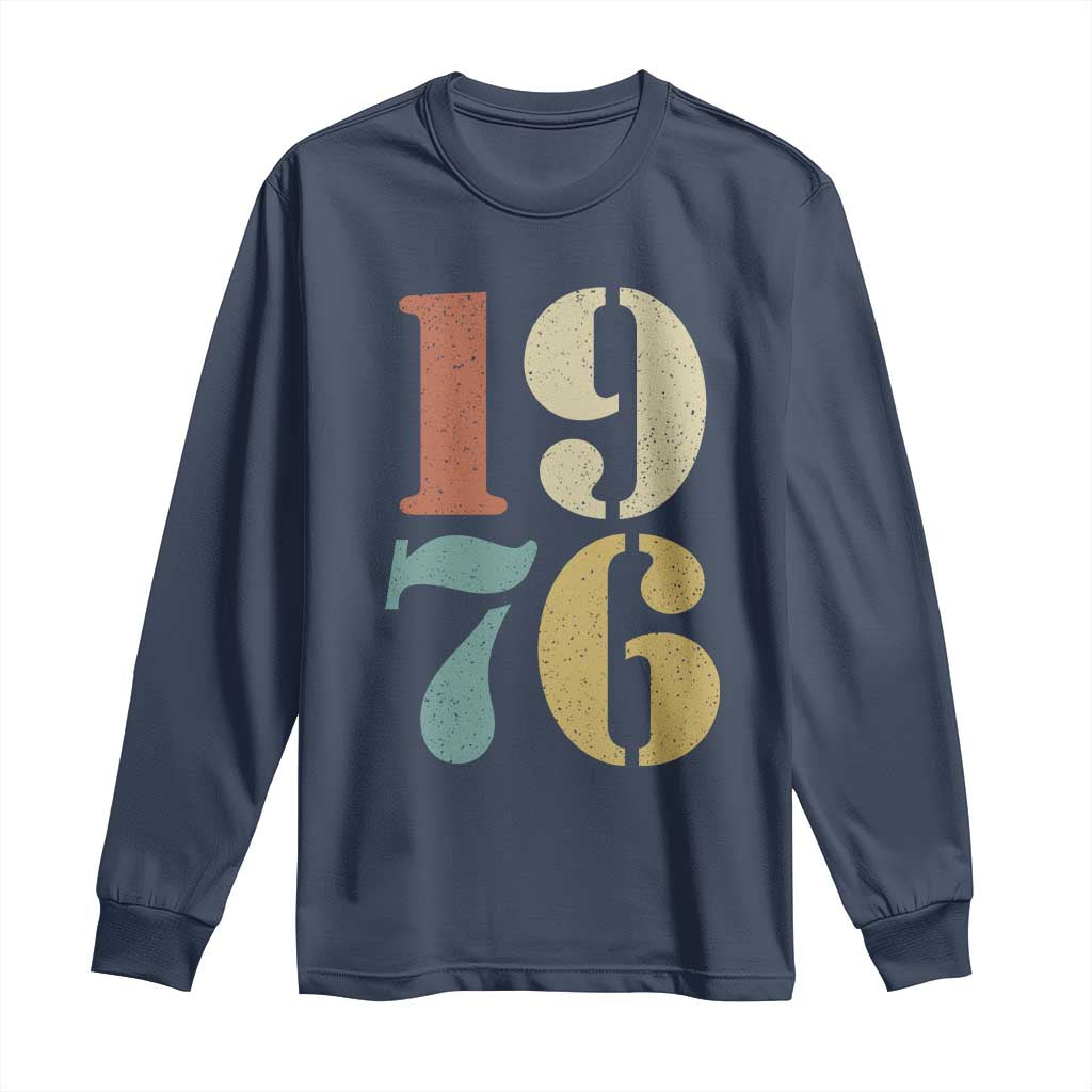 50th Birthday Long Sleeve Shirt Retro Vintage 1976 50 Year Old Gifts