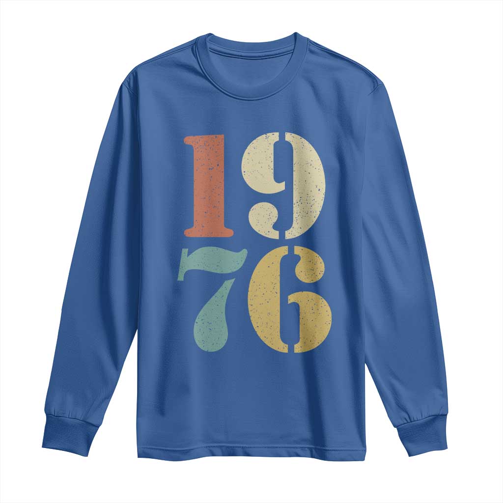 50th Birthday Long Sleeve Shirt Retro Vintage 1976 50 Year Old Gifts