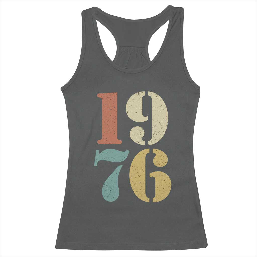 50th Birthday Racerback Tank Top Retro Vintage 1976 50 Year Old Gifts