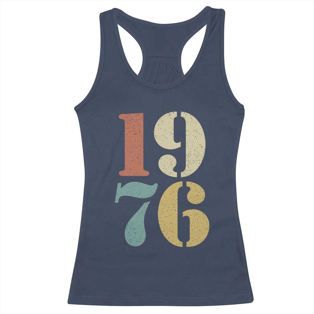 50th Birthday Racerback Tank Top Retro Vintage 1976 50 Year Old Gifts