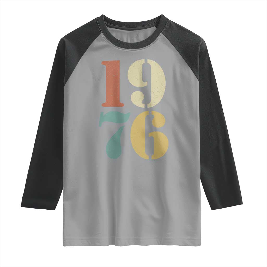 50th Birthday Raglan Shirt Retro Vintage 1976 50 Year Old Gifts