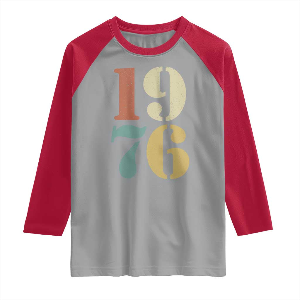 50th Birthday Raglan Shirt Retro Vintage 1976 50 Year Old Gifts