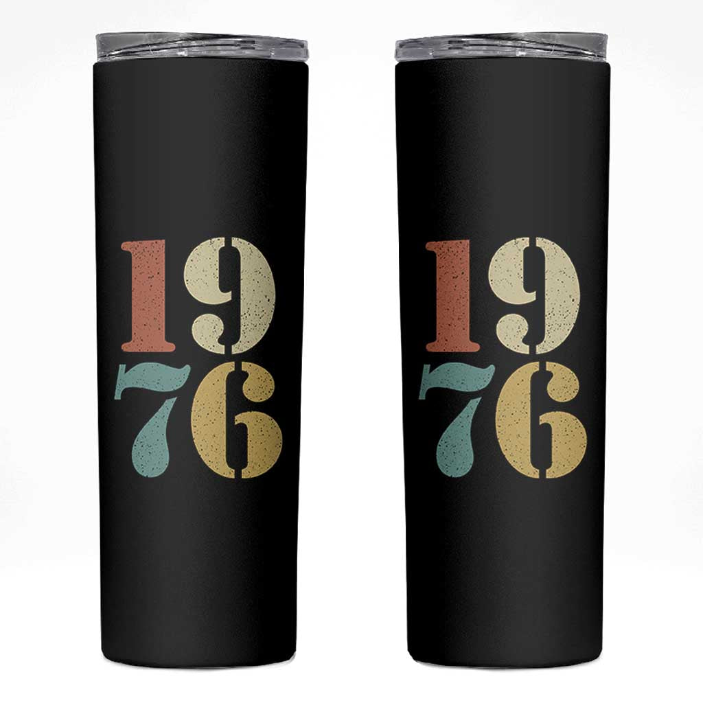 50th Birthday Skinny Tumbler Retro Vintage 1976 50 Year Old Gifts