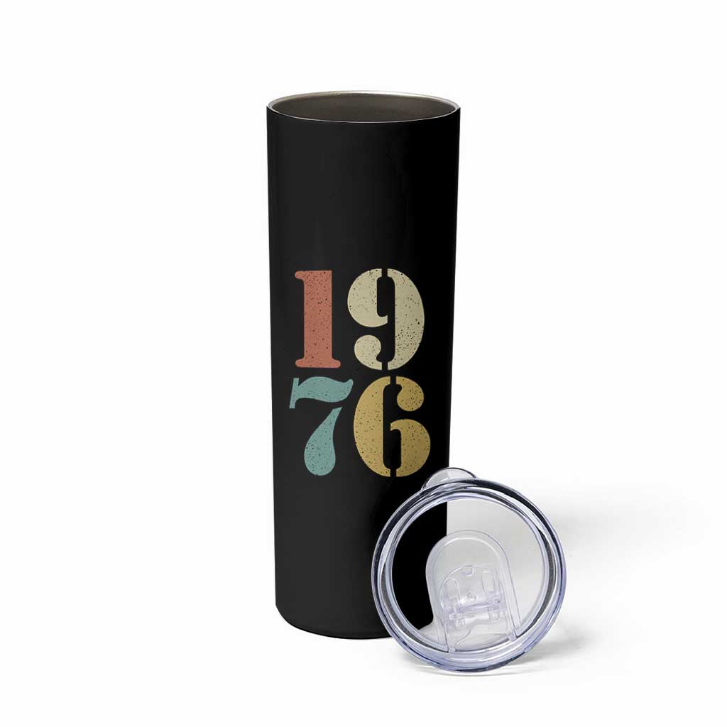 50th Birthday Skinny Tumbler Retro Vintage 1976 50 Year Old Gifts