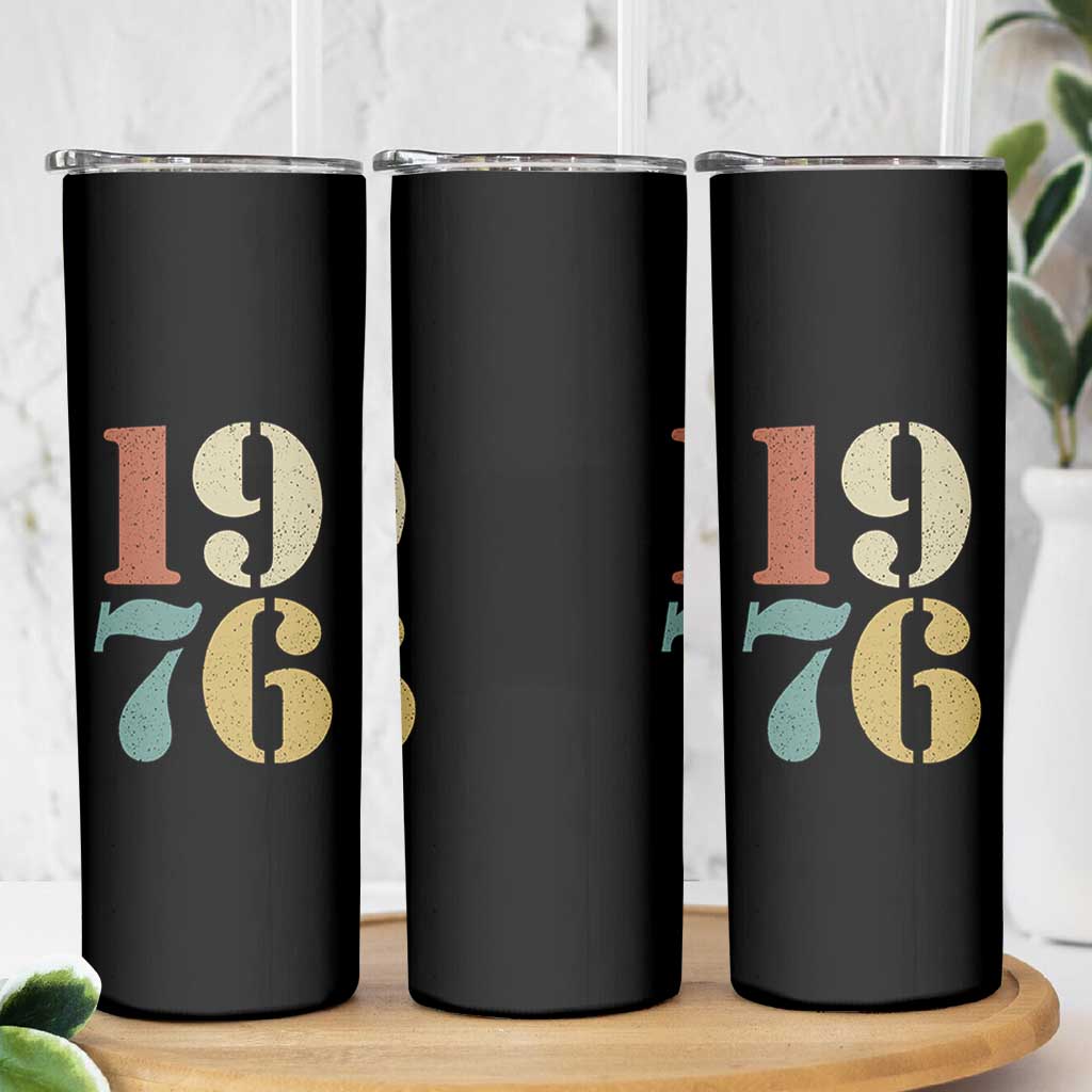 50th Birthday Skinny Tumbler Retro Vintage 1976 50 Year Old Gifts