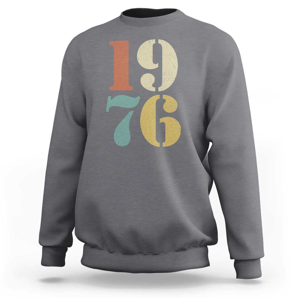 50th Birthday Sweatshirt Retro Vintage 1976 50 Year Old Gifts