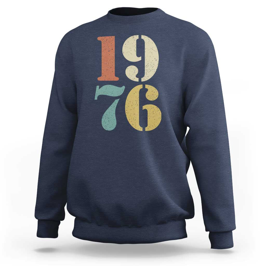 50th Birthday Sweatshirt Retro Vintage 1976 50 Year Old Gifts