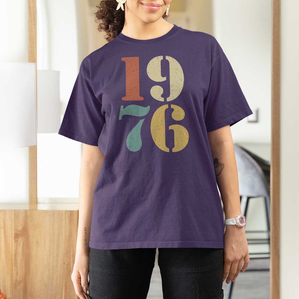 50th Birthday T Shirt For Women Retro Vintage 1976 50 Year Old Gifts