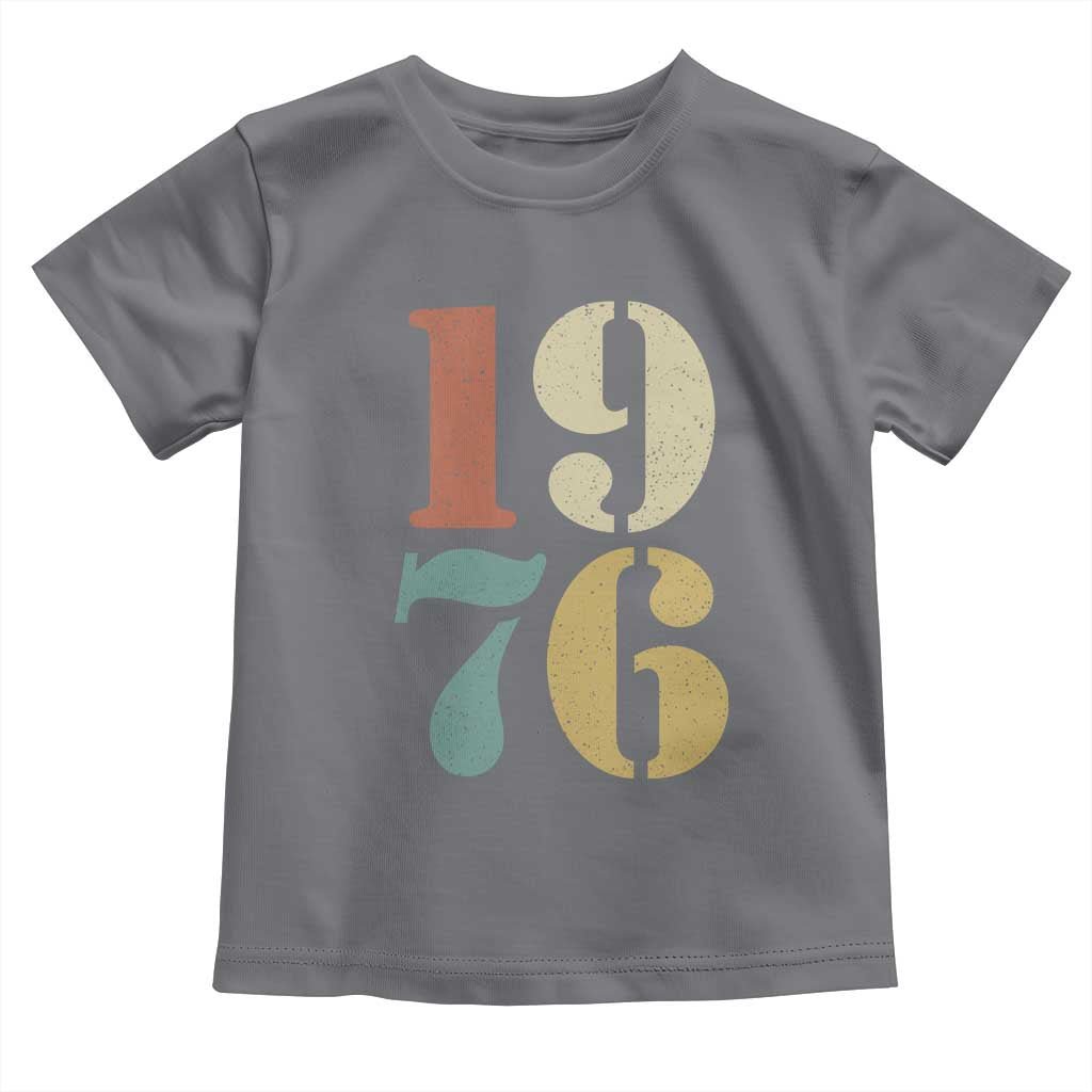 50th Birthday Toddler T Shirt Retro Vintage 1976 50 Year Old Gifts