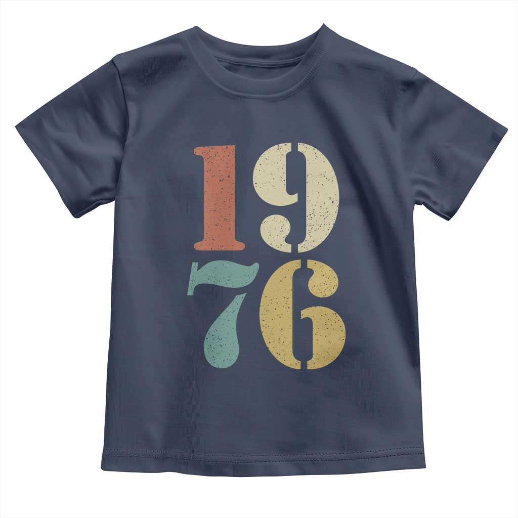 50th Birthday Toddler T Shirt Retro Vintage 1976 50 Year Old Gifts
