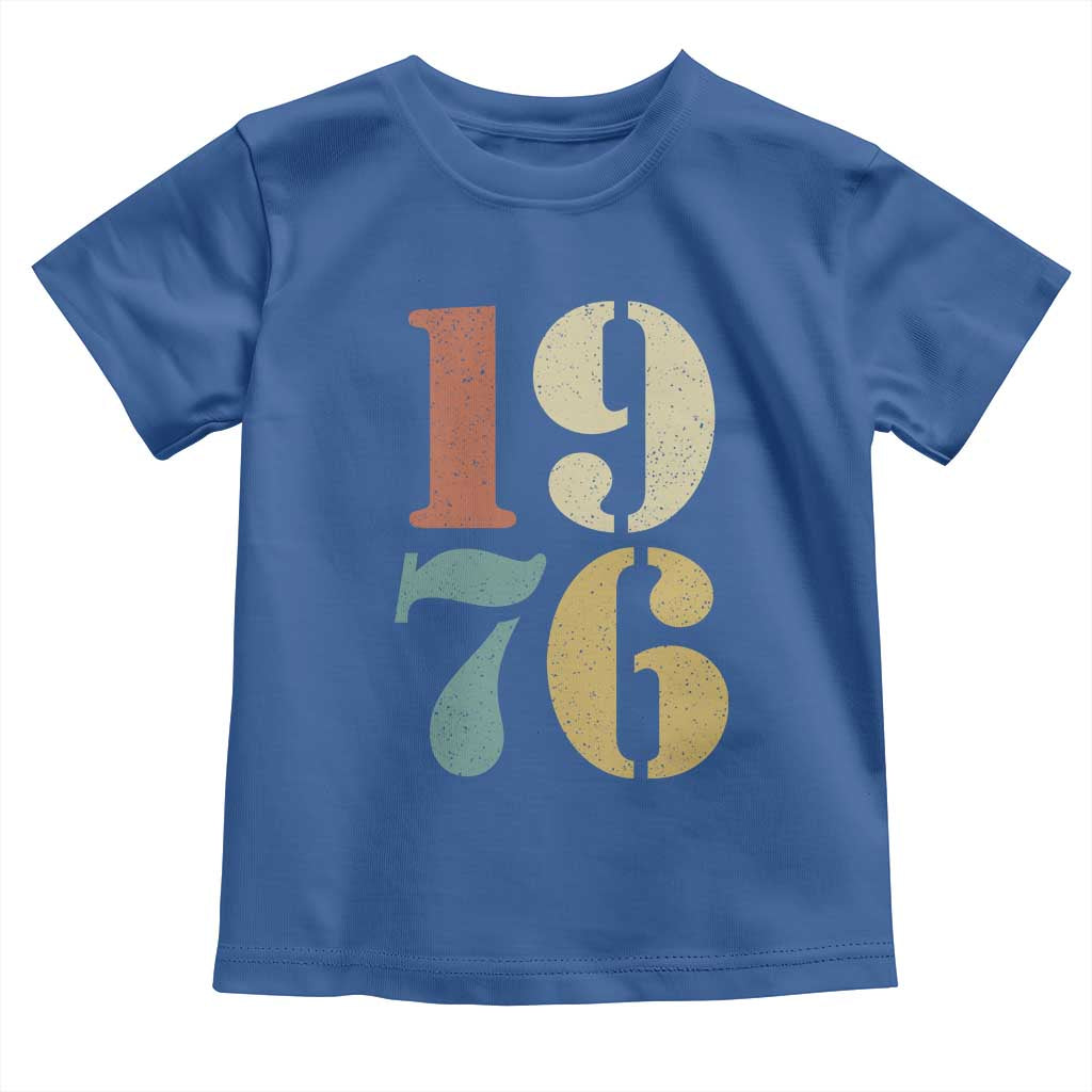 50th Birthday Toddler T Shirt Retro Vintage 1976 50 Year Old Gifts