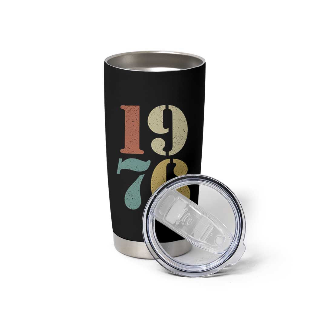 50th Birthday Tumbler Cup Retro Vintage 1976 50 Year Old Gifts