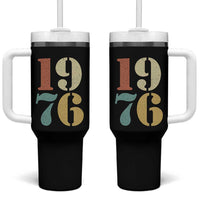 50th Birthday Tumbler With Handle Retro Vintage 1976 50 Year Old Gifts