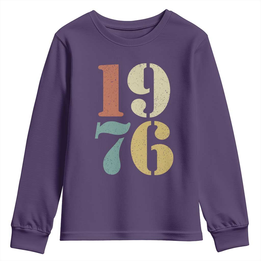 50th Birthday Youth Sweatshirt Retro Vintage 1976 50 Year Old Gifts