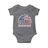 70th Birthday Baby Onesie Vintage 1956 70 Year Old Birthday American Flag