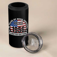 70th Birthday 4 in 1 Can Cooler Tumbler Vintage 1956 70 Year Old Birthday American Flag