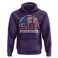 70th Birthday Hoodie Vintage 1956 70 Year Old Birthday American Flag