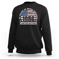 70th Birthday Sweatshirt Vintage 1956 70 Year Old Birthday American Flag