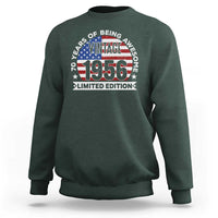 70th Birthday Sweatshirt Vintage 1956 70 Year Old Birthday American Flag