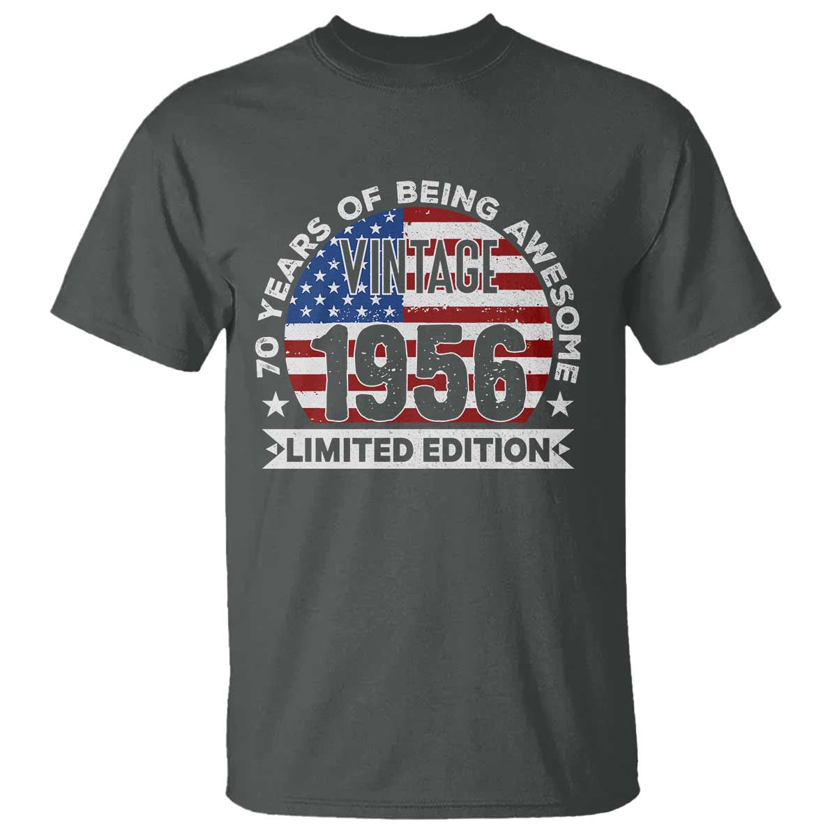 70th Birthday T Shirt Vintage 1956 70 Year Old Birthday American Flag
