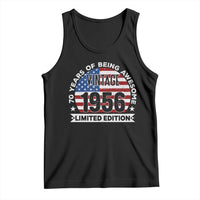 70th Birthday Tank Top Vintage 1956 70 Year Old Birthday American Flag