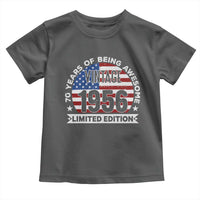 70th Birthday Toddler T Shirt Vintage 1956 70 Year Old Birthday American Flag