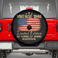 80th Birthday Spare Tire Cover Vintage 1946 Limited Edition 80 Year Old Birthday USA Flag