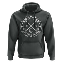 80th Birthday Golf Hoodie Vintage 1946 Eight Tee And Still On Par Golf Lover Gift