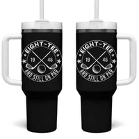 80th Birthday Golf Tumbler With Handle Vintage 1946 Eight Tee And Still On Par Golf Lover Gift