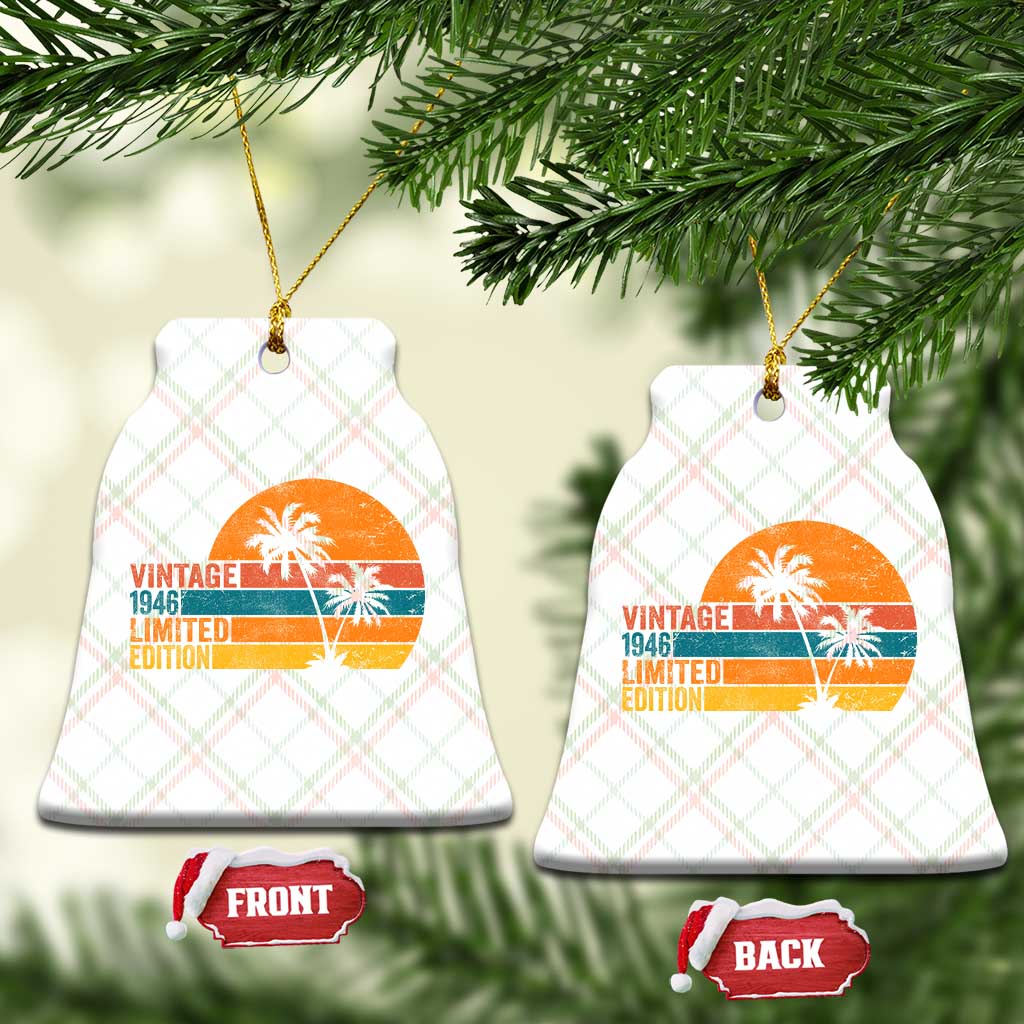 Vintage 1946 Limited Edition Ceramic Ornament Retro Sunset 80th Birthday 80 Year Old Gifts