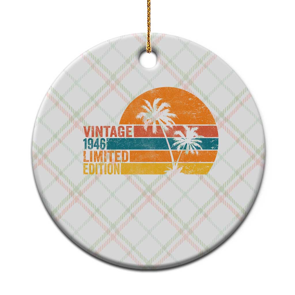 Vintage 1946 Limited Edition Ceramic Ornament Retro Sunset 80th Birthday 80 Year Old Gifts