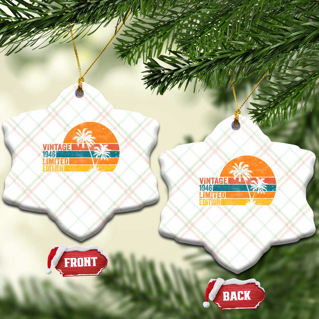 Vintage 1946 Limited Edition Ceramic Ornament Retro Sunset 80th Birthday 80 Year Old Gifts