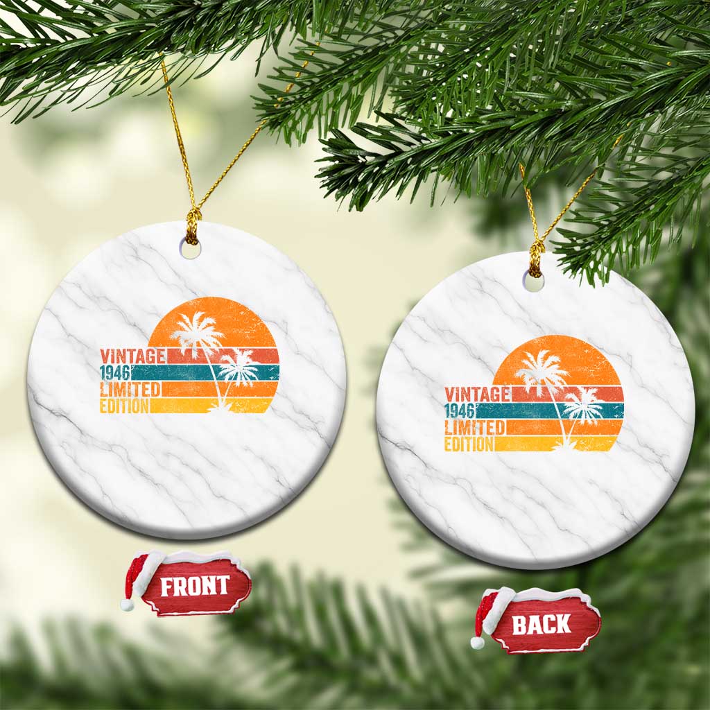 Vintage 1946 Limited Edition Ceramic Ornament Retro Sunset 80th Birthday 80 Year Old Gifts