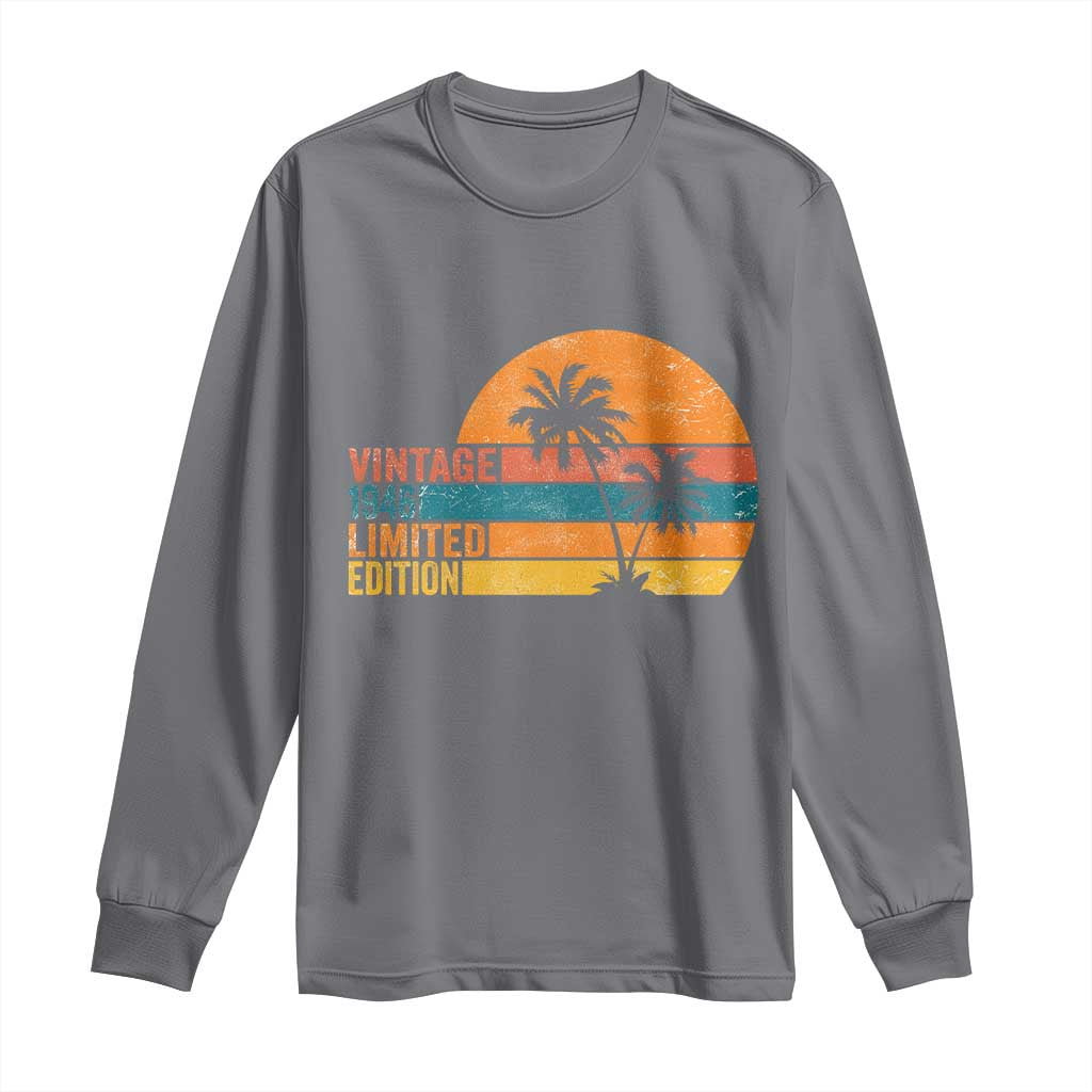 Vintage 1946 Limited Edition Long Sleeve Shirt Retro Sunset 80th Birthday 80 Year Old Gifts