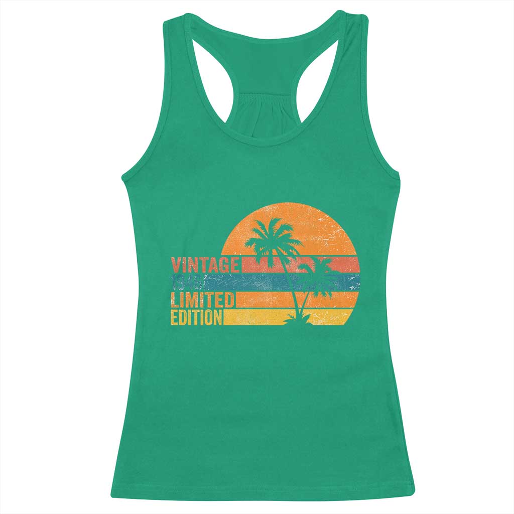 Vintage 1946 Limited Edition Racerback Tank Top Retro Sunset 80th Birthday 80 Year Old Gifts