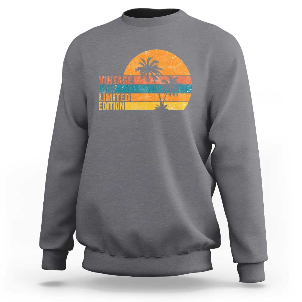 Vintage 1946 Limited Edition Sweatshirt Retro Sunset 80th Birthday 80 Year Old Gifts