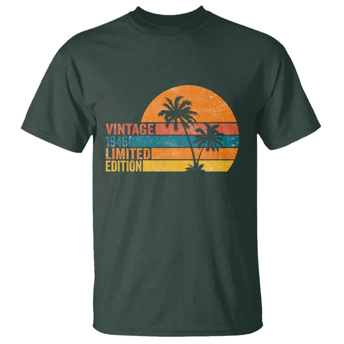 Vintage 1946 Limited Edition T Shirt Retro Sunset 80th Birthday 80 Year Old Gifts