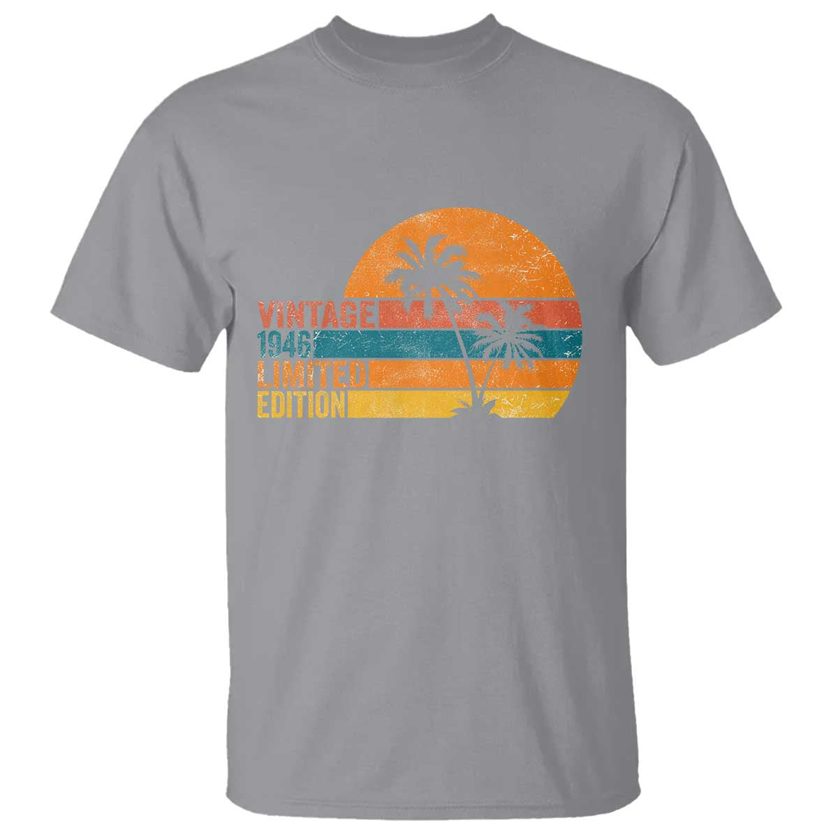 Vintage 1946 Limited Edition T Shirt Retro Sunset 80th Birthday 80 Year Old Gifts