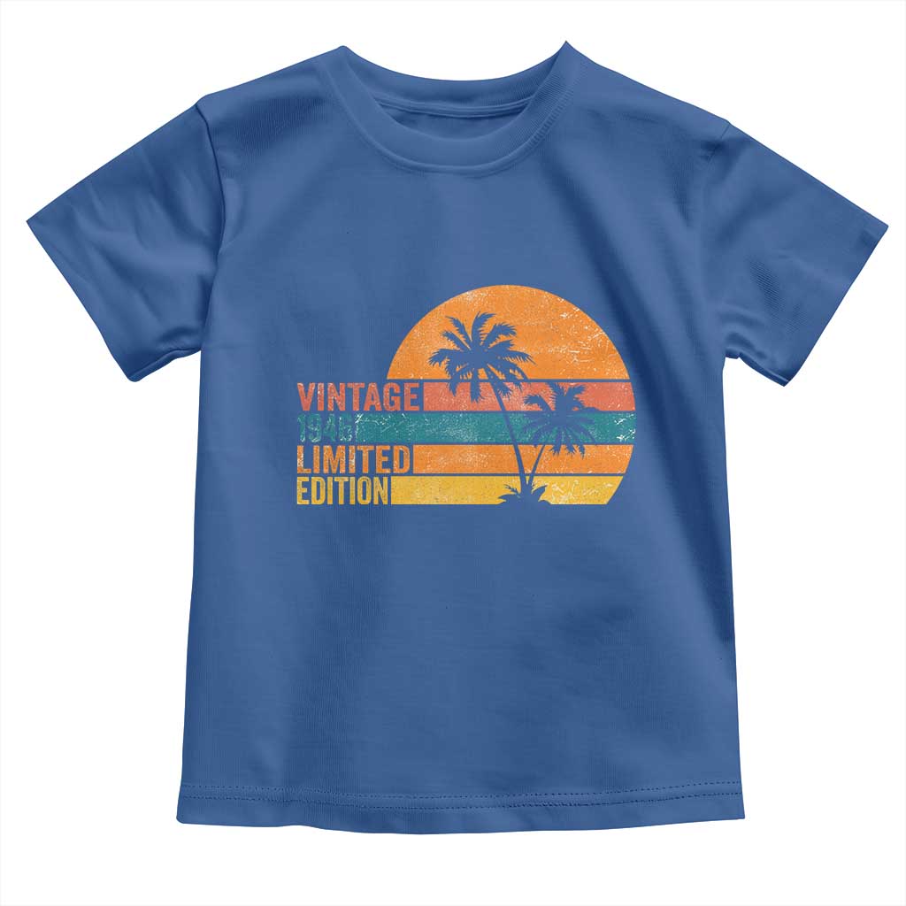 Vintage 1946 Limited Edition Toddler T Shirt Retro Sunset 80th Birthday 80 Year Old Gifts